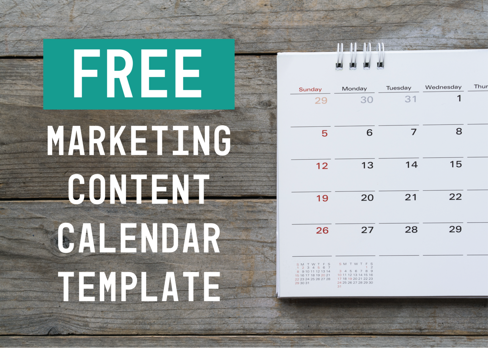 Free Marketing Content Calendar for Social Media